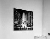 love sculpture at night  square 469 Love 13k Acrylic Print
