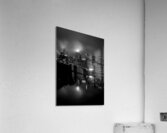 philly city skyline at night foggy  vertical 2259 Acrylic Print