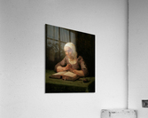 An old lady reading Acrylic Print