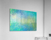 Dark Blue Pastel Abstract With Writing Acrylic Print