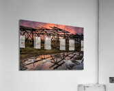 Norwegian Cod Drying Racks at Sunset Acrylic Print