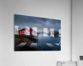 Lofoten Islands Christmas Red House Acrylic Print