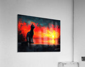 Cat In The Sunset Acrylic Print