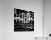 taxi and street car channelside  square 1107 Eith Acrylic Print