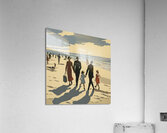 people walking on the beach Acrylic Print