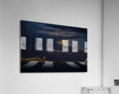 Moon Setting over the Bay Bridge Acrylic Print