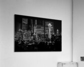 seattle skyline at night  horizontal 2681 Emerald Acrylic Print
