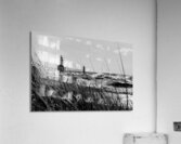 St Joseph Lighthouse Behind Grass Grayscale Acrylic Print