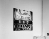 mancinis liquors char house sign  square 1723 Cha Acrylic Print