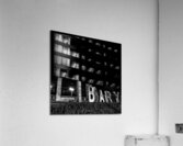 walker library sign  square 1701 Library 13k Acrylic Print