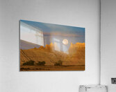 Moonset over Badlands Acrylic Print