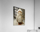 Ginger Kitten in Snow Acrylic Print