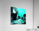 Lithography Cyan  Acrylic Print