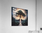 0 A throne of trees a bright glowing crown of lig Acrylic Print