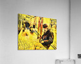 Arte 076 vintage train station man waiting Acrylic Print