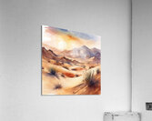 Watercolor painting of a desert landscape Acrylic Print