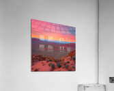 looking out in desert sunset Acrylic Print