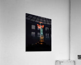 Sturgeon Moon Rising behind Lady Liberty Acrylic Print