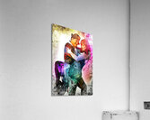 Colorful Romantic Couple Tango Dancers in Love Acrylic Print
