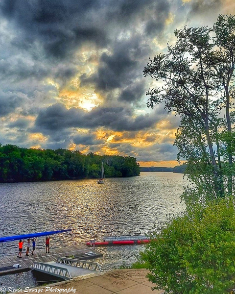 05 Sunset on the Riverfront Print