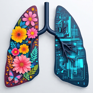 Medical Illustration of Human Lungs – Clinic Wall Poster
