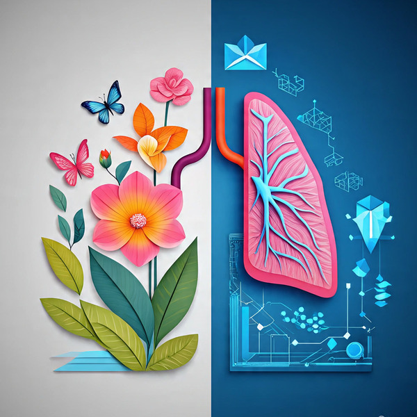 Medical Illustration of Human Lungs – Clinic Wall Poster Print