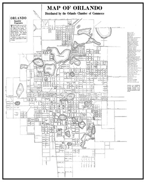 1924 Map of Orlando Florida – Early 20th Century City Map Depicting Lakes Streets Railroads and Landmarks During the Rise of Orlando as a Key Urban Center in Central Florida