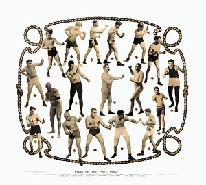 1910 Boxing Champions Chart – Illustrated Timeline Displaying the Reigning Boxing Champions Across Weight Classes During the Early 20th Century Highlighting the Sport’s Growing Popularity