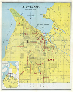1917 Map of Tacoma Washington