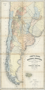 1886 Map of Argentina Depicting Provincial Borders Railway Networks Major Cities and Topography at a Time of Rapid Industrialization Agricultural Expansion and European Immigration