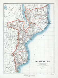 1905 Map of Mozambique – Early 20th-Century Map Depicting Provinces Cities Rivers and Coastal Features Reflecting Portuguese Colonial Administration Trade Routes and Geographic Knowledge of Southeast Africa