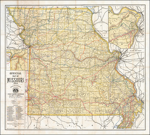 1914 Map of Missouri – Detailed State Map Showing Counties Railroads Rivers and Roadways as Missouri Transitioned into a Modern Industrial and Agricultural Hub in Early 20th Century America