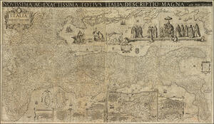 1630 Map of Italy Depicting Regions Cities and Coastlines of the Italian Peninsula During the Early Baroque Era of European Cartography
