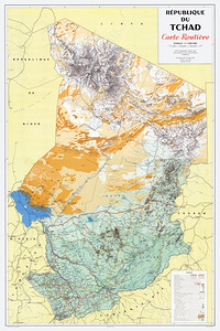 1968 Map of Chad – Historic Post-Colonial Era Political Map Depicting Chad’s Borders Regions and Settlements Following Independence from France in 1960