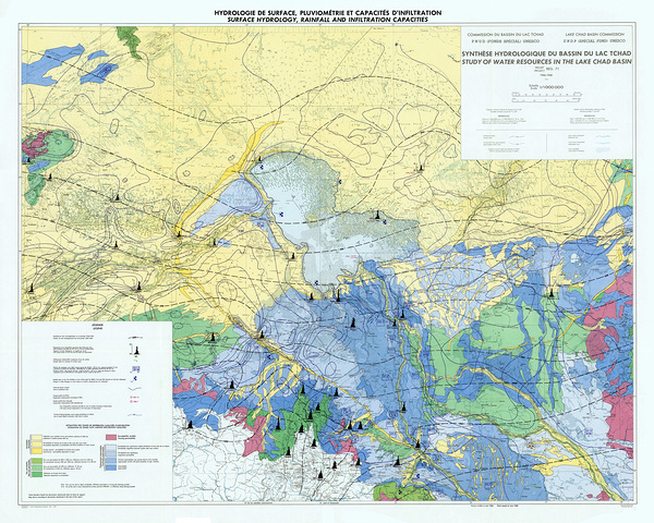 Hydrology Map of Lake Chad – Detailed Map Depicting Lake Boundaries Tributaries Rivers Wetlands and Seasonal Water Levels Reflecting the Hydrological System Regional Geography and Environmental Importance in Central Africa by History In Your Home