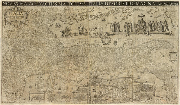 1630 Map of Italy Depicting Regions Cities and Coastlines of the Italian Peninsula During the Early Baroque Era of European Cartography by History In Your Home