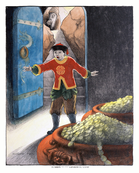 Aladdin and the Wonderful Lamp Print