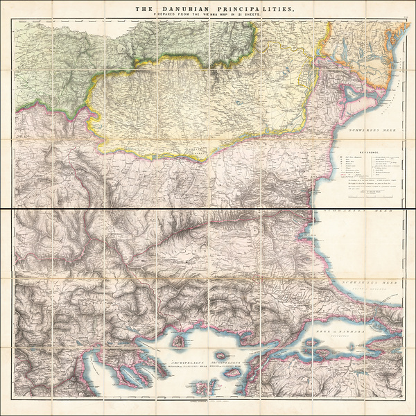 1853 Map of the Danubian Principalities – Historical Map of Wallachia and Moldavia Before the Unification of Romania Showing Borders Rivers and Towns During the Mid-19th Century Eastern European Conflicts by History In Your Home