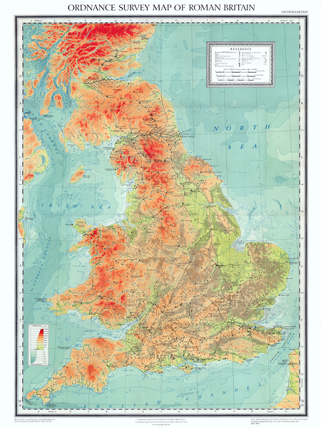 Map of Roman Britain – Historical Map Illustrating the Roman Provinces Roads Forts Settlements Rivers Military Installations and Urban Centers Across Britain During Roman Occupation by History In Your Home