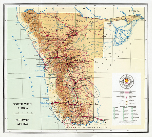 1965 Map of Namibia – Historic South West Africa Map Showing Pre-Independence Territorial Boundaries Tribal Areas and Geopolitical Context During South African Administration in the Mid-20th Century by History In Your Home
