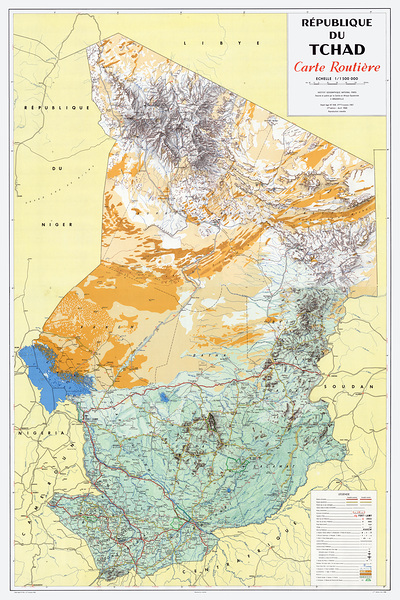 1968 Map of Chad – Historic Post-Colonial Era Political Map Depicting Chad’s Borders Regions and Settlements Following Independence from France in 1960 by History In Your Home