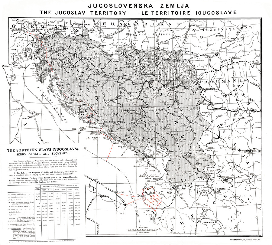 1915 Map of Yugoslavia – Early 20th-Century Map Depicting Provinces ...