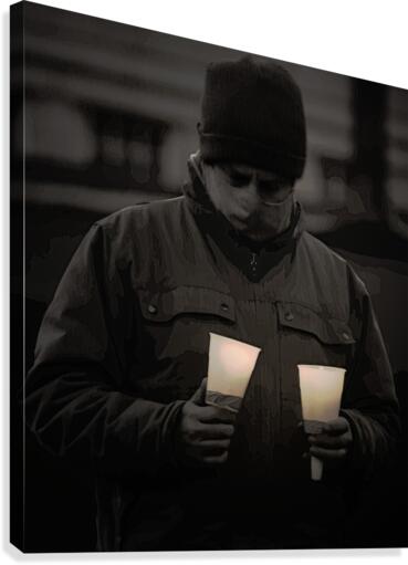 Candlelight Vigil Canvas Print