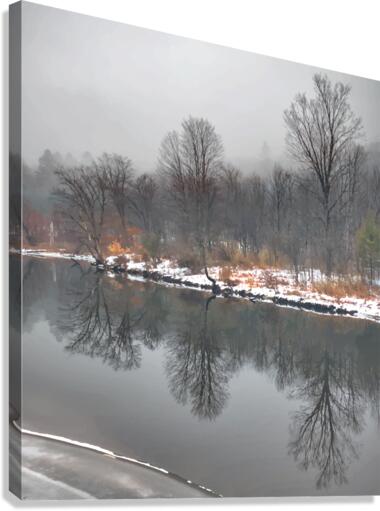 Foggy River Canvas Print