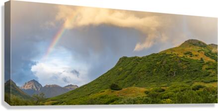 Spring Mountain Rainbow Canvas Print
