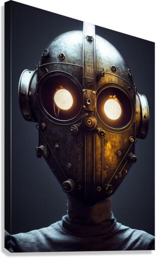 Cyborg helmet Canvas Print