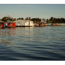 Traditional stilt house built over the water Zulia Venezuela