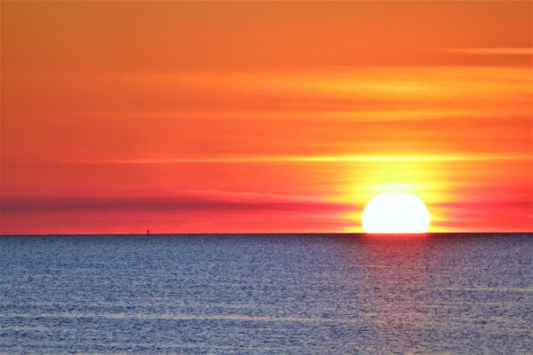 Hudson Fire Sunset by Hurricane Point Studios