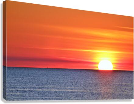Hudson Fire Sunset Canvas Print