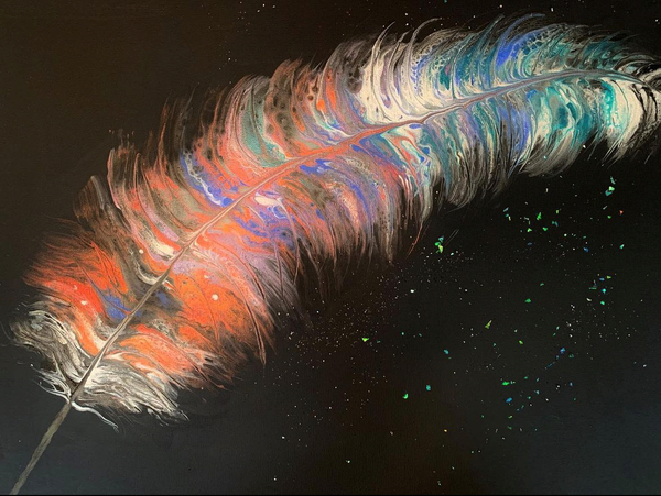 Dr. Seuss Feather Print